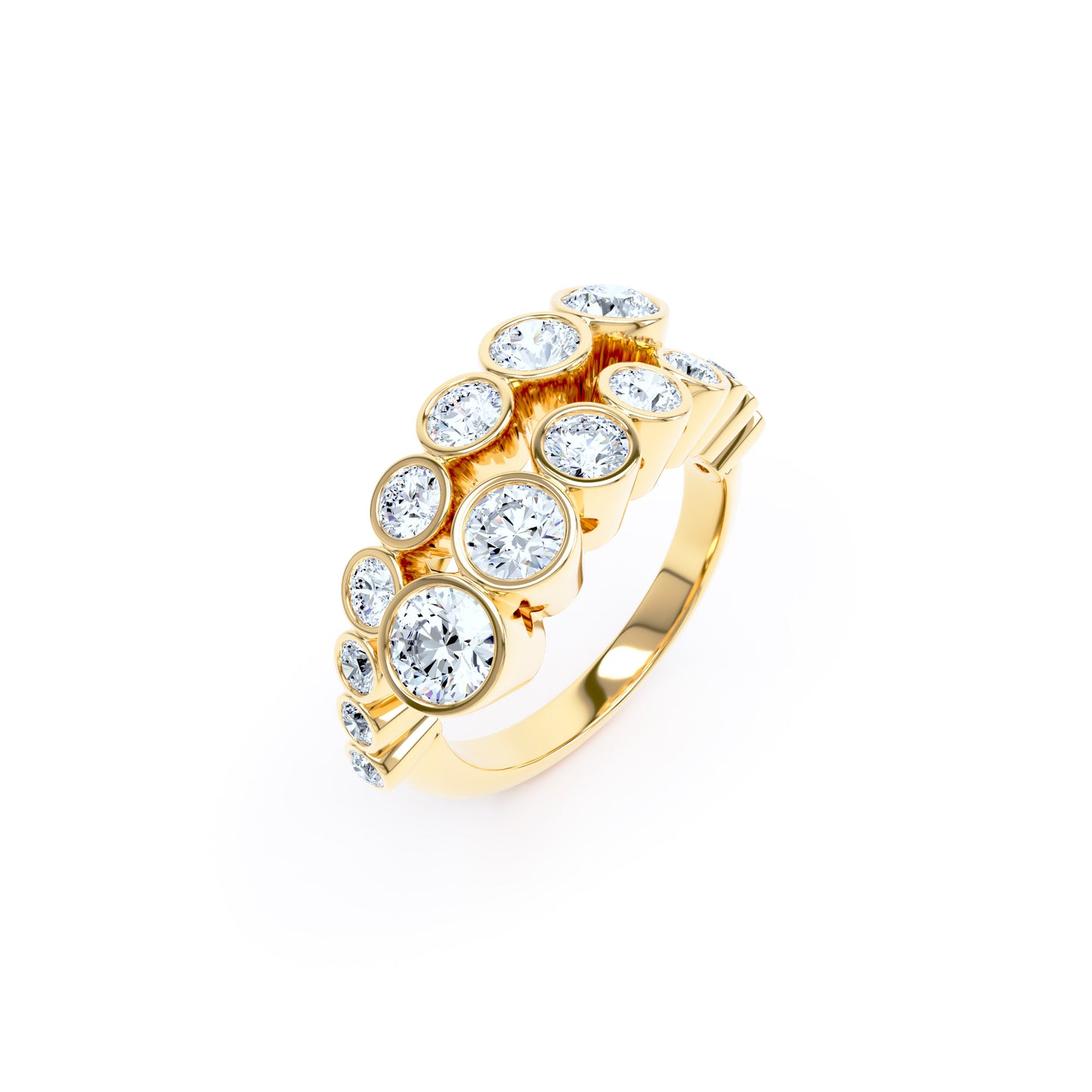 Round Diamonds & 18ct Yellow Gold