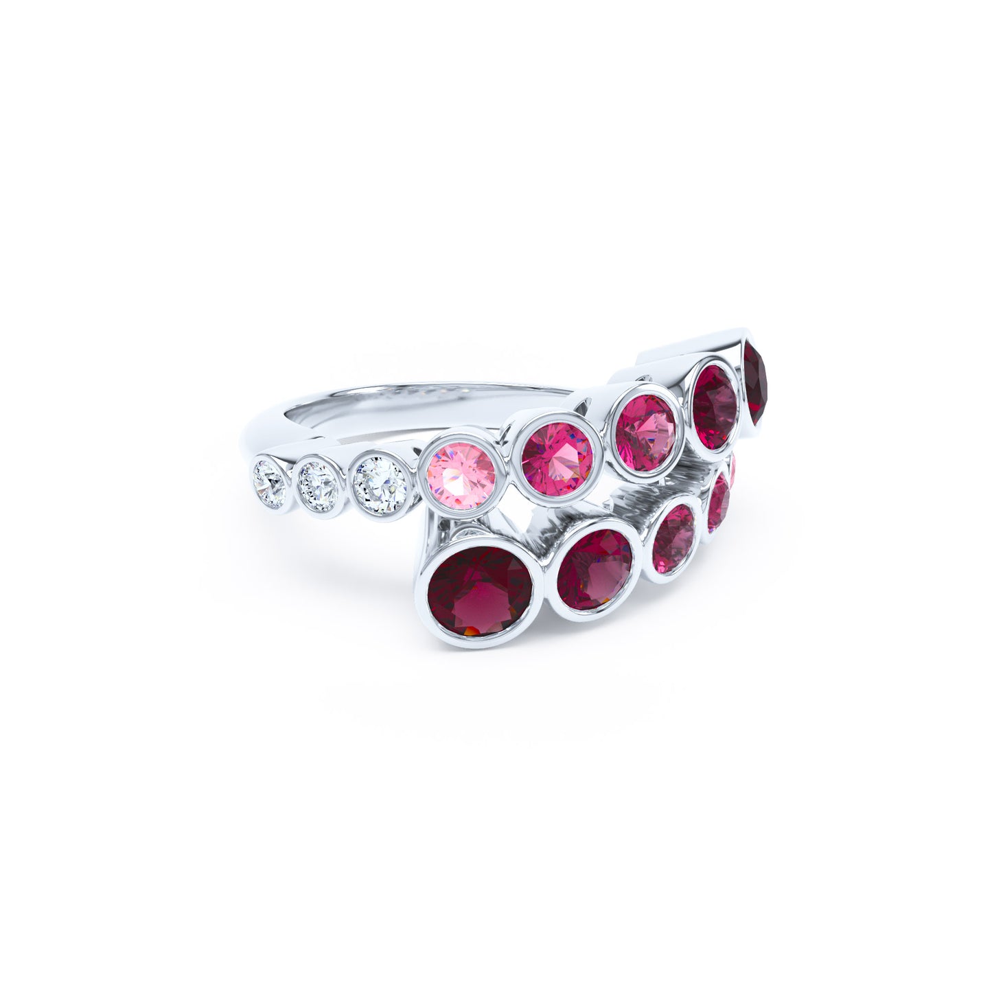 Round Rubies & Diamonds in Platinum