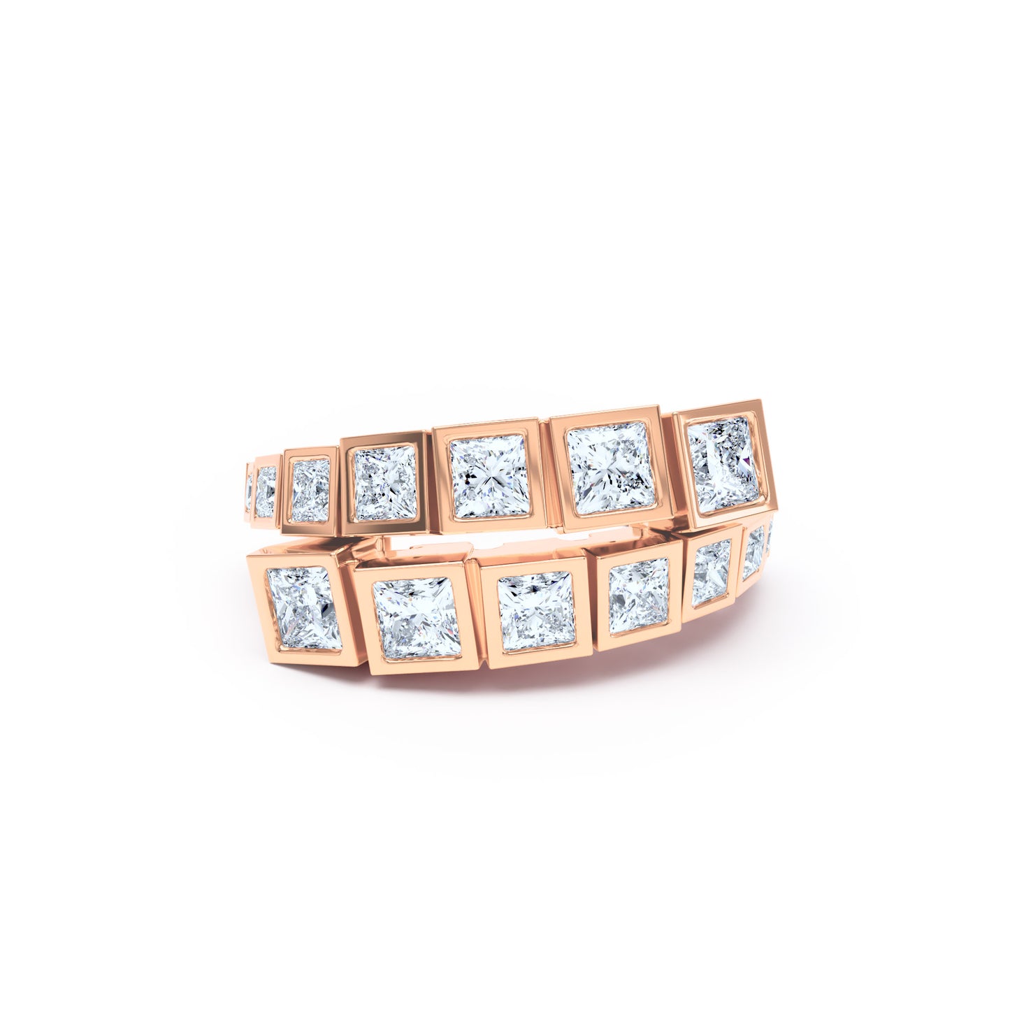Square Diamonds & 18ct Rose Gold