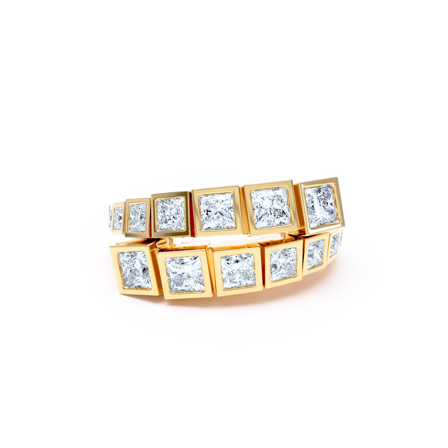 Square Diamonds & 18ct Yellow Gold