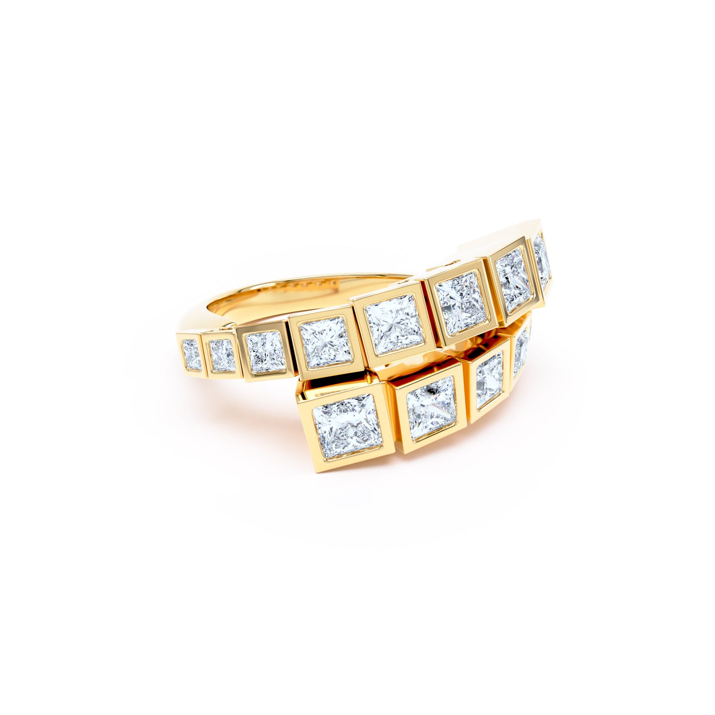 Square Diamonds & 18ct Yellow Gold