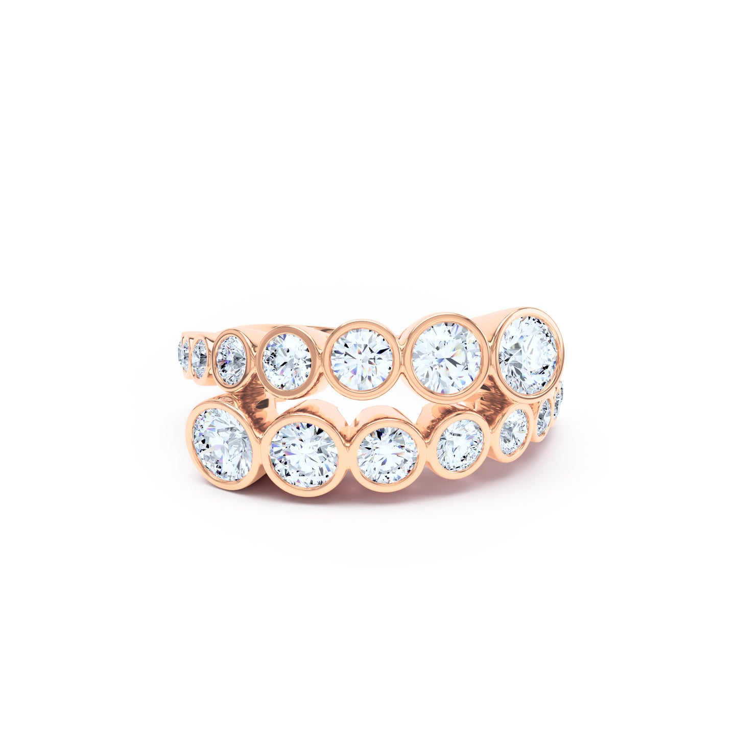 Round Diamonds & 18ct Rose Gold